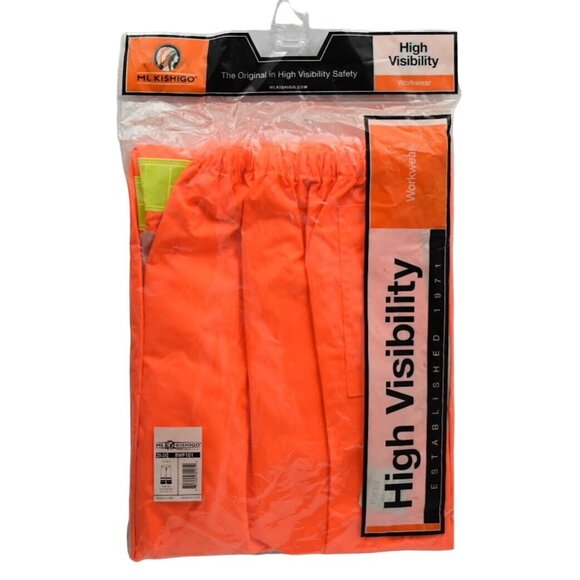 ML Kishigo RWP101 Class 3 Orange Strorm Stopper Pro Rainwear Pants - Picture 1 of 5